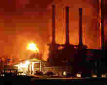 Burning factory